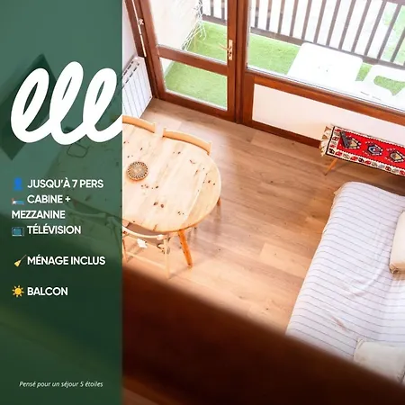 Lumineux Et Fonctionnel Avec Balcon - Jusqu'a 7 Personnes דירה Font-Romeu-Odeillo-Via